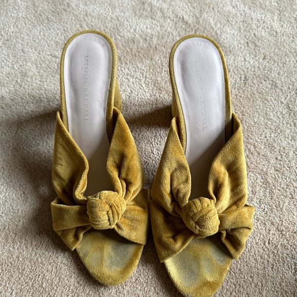 Coco knotted velvet block heel Loeffler Randall sz 8.5 - Picture 4 of 4